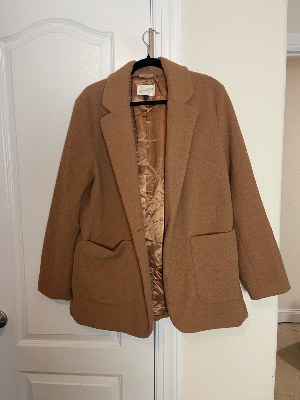 Universal Thread Camel Tan Tailored Blazer Coat Jacket Large